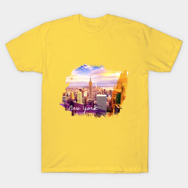 New York. USA. T-Shirt by hveyart